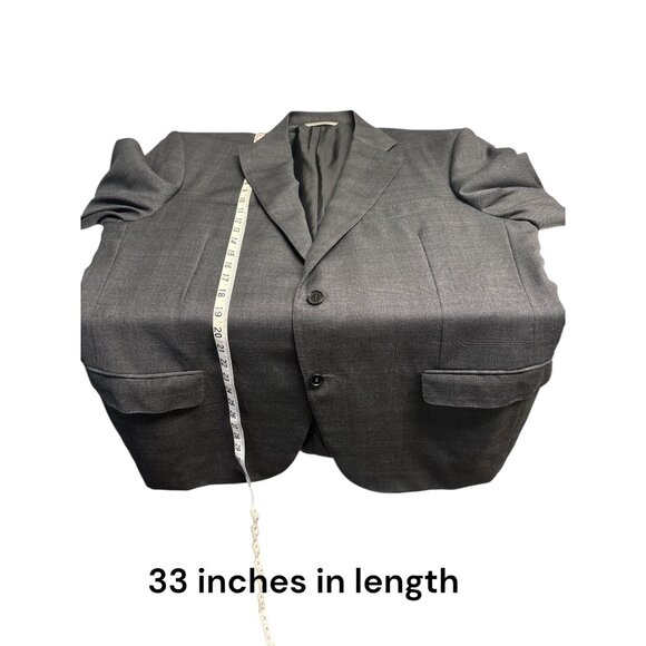 Canali Mens Gray Wool Two-Button Blazer Jacket Size 40R Made In Italy - Picture 12 of 14